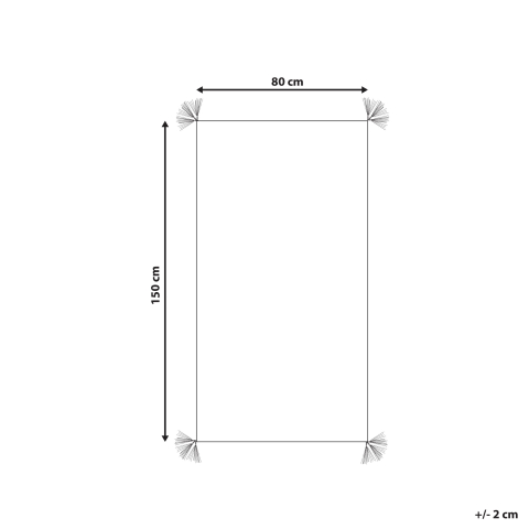 Covor KARTAL Alb 80 x 150 cm Bumbac [2]