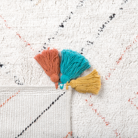 Covor KARTAL Alb 80 x 150 cm Bumbac [5]