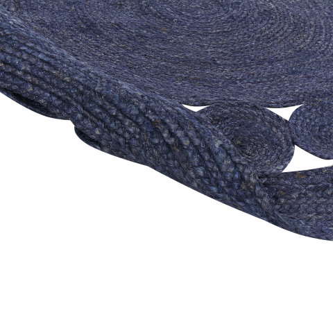 Koyunlu Rug Dark Blue ø 120 cm Jute [6]
