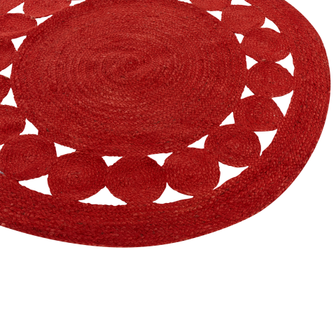 Covor KOYUNLU Roșu ø 120 cm Iută [4]