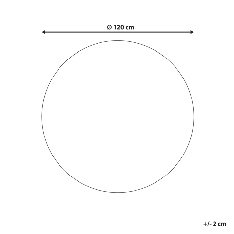 Covor KOYUNLU Roșu ø 120 cm Iută [2]