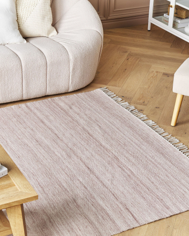 Covor împletit - MALHIA Light Red Rug 160 x 230 cm