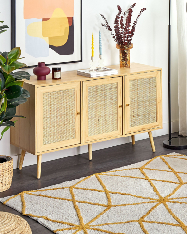 Covor cu fir lung - MARAND Yellow carpet 160 x 230 cm Cotton