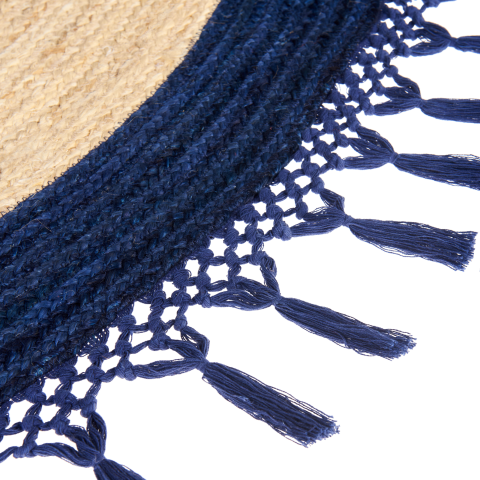 Covor MARTS Albastru închis ø 140 cm Iută [5]