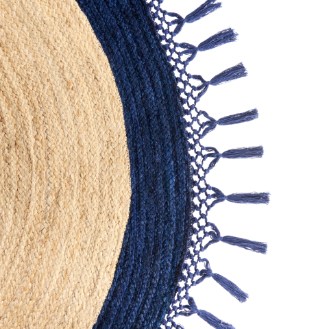 MARTS Rug Dark Blue ø 200 cm Jute [4]