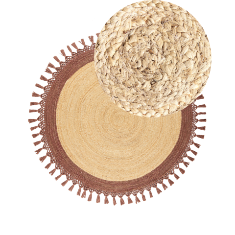 MARTS rug Brown ø 140 cm Jute [1]