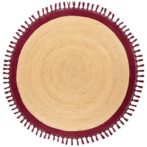Covor MARTS Roșu închis ø 200 cm Iută [3]