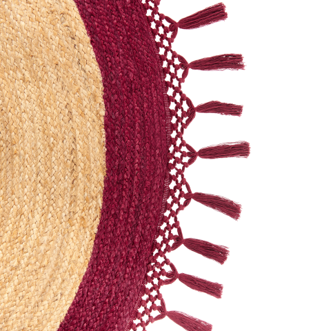 Covor MARTS Roșu închis ø 200 cm Iută [4]