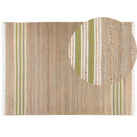 MIRZA Rug Olive Green 160 x 230 cm Jute [1]