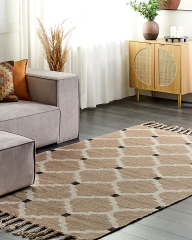Covor împletit - Covor ORENCIK Bej 160 x 230 cm Iută