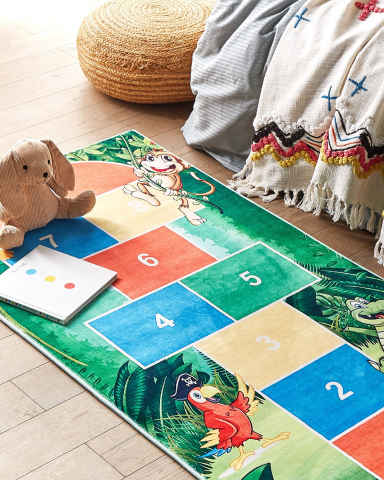 Covor pentru camera copilului - Children's rug BABADAG Green 80 x 150 cm