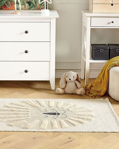 Covor pentru camera copilului - Children's rug BALARI Beige 80 x 150 cm Cotton