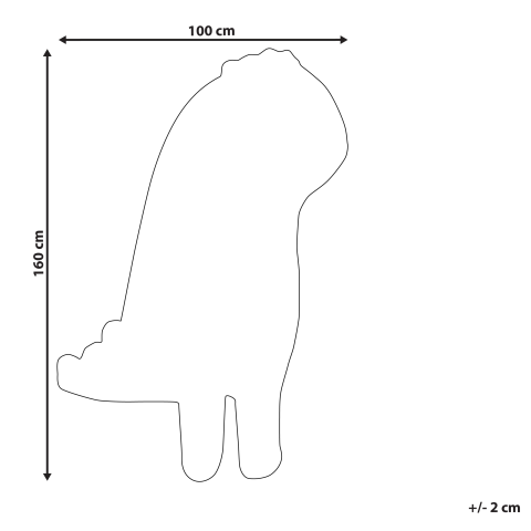 Covor pentru copii DINO Gri 100 x 160 cm Lână [2]