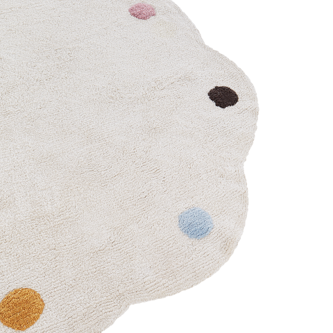 Children's rug DUREVI Light beige ø 120 cm Cotton [3]