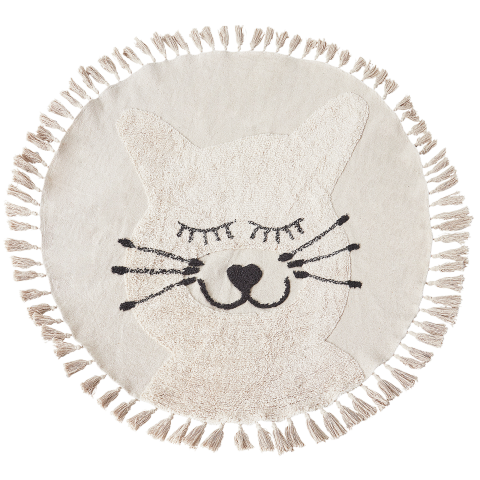 Children's rug ETSERI Beige ø 120 cm Cotton [1]