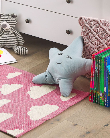 Covor pentru camera copilului - GWALIJAR Children's Carpet Pink 60 x 90 cm Cotton