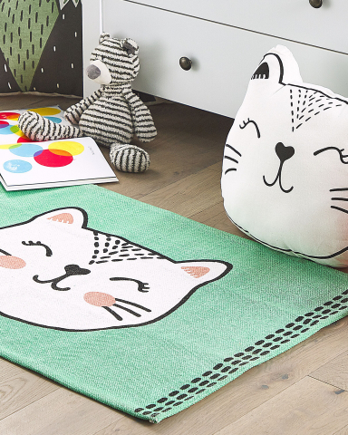 Covor pentru camera copilului - Children's rug HOWRAH Light green 60 x 90 cm Cotton