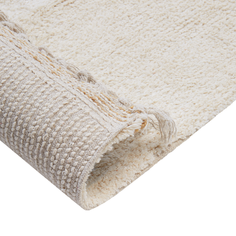 Covor pentru copii KHIDARI Galben muștar Alb-murdar 140 x 200 cm Bumbac [3]