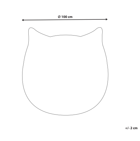 Covor pentru copii KITTY Gri ø 100 cm [2]