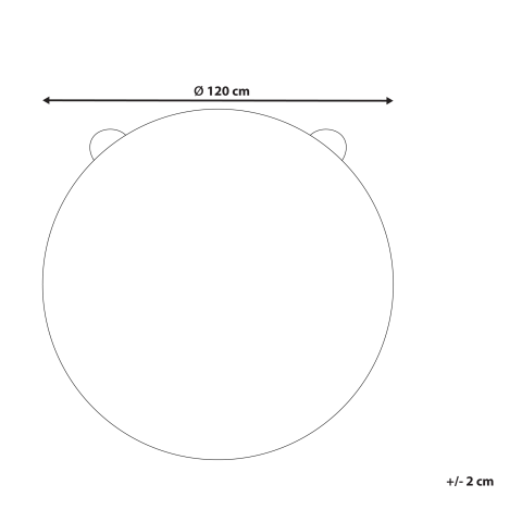 Covor pentru copii KOSALAR Bej ø 120 cm Iută [2]