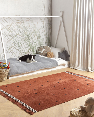 Covor pentru camera copilului - LAZA Children's Rug Brown 140 x 200 cm Cotton