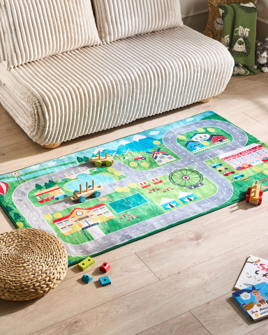 Covor pentru camera copilului - SEBEN Children's Rug Green 80 x 150 cm