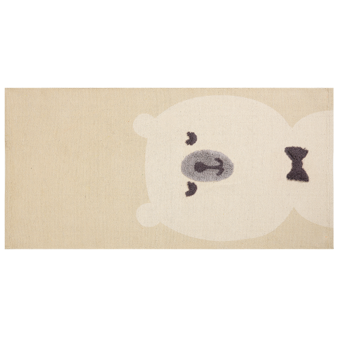 Children's rug SIMAU beige 80 x 150 cm cotton [1]