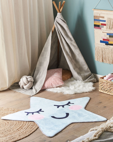 Covor pentru camera copilului - SIRIUS Children's Carpet Light Blue 120 x 120 cm