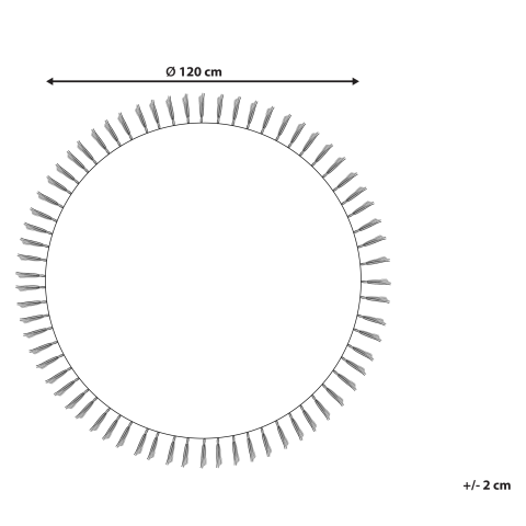 Children's rug STARS Off-white ø 120 cm Cotton [2]