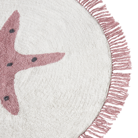 Children's rug STARS Off-white ø 120 cm Cotton [5]