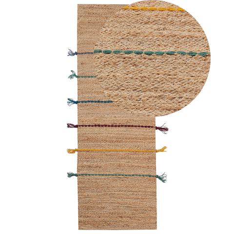 UZUNTA Children's Rug Beige 70 x 200 cm Jute [1]