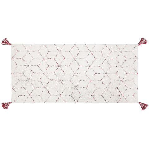 SAKARYA Carpet White 80 x 150 cm Cotton [3]