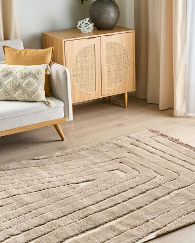 Covor împletit - SAZOO rug Beige 160 x 230 cm