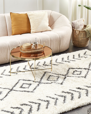 Covor cu fir lung - AYRUM shaggy rug Light beige 200 x 300 cm