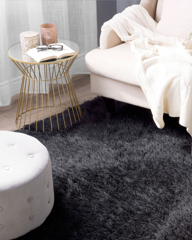 Covor cu fir lung - CIDE shaggy rug Black 140 x 200 cm