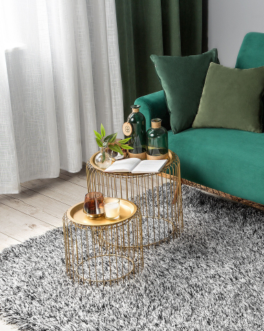 Covor cu fir lung - CIDE shaggy carpet Black/White 160 x 230 cm