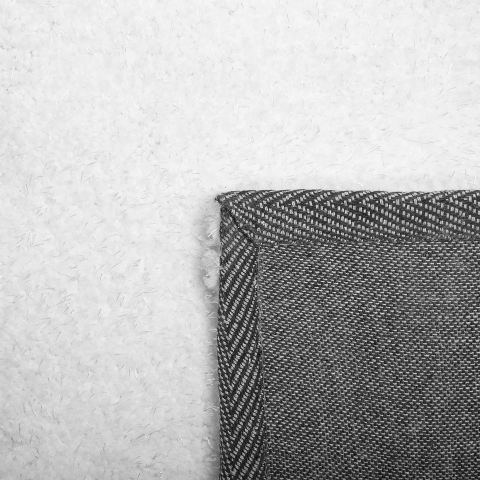 Shaggy rug DEMRE White 200 x 200 cm [5]