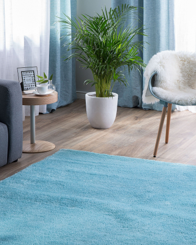 Covor cu fir lung - DEMRE Shaggy Carpet Light Blue 140 x 200 cm