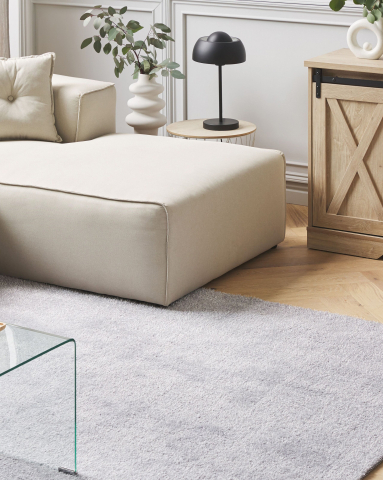 Covor cu fir lung - Covor shaggy DEMRE Gri deschis 160 x 230 cm