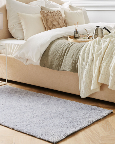 Covor cu fir lung - Shaggy rug DEMRE Light grey 80 x 150 cm