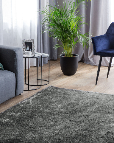 Covor cu fir lung - Shaggy rug DEMRE Dark grey 160 x 230 cm