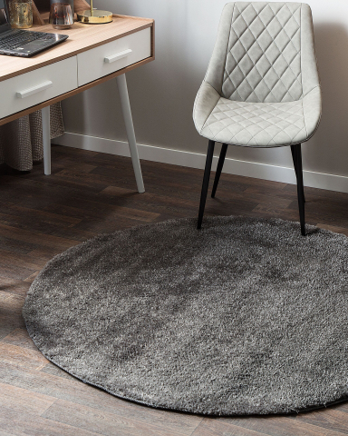 Covor cu fir lung - DEMRE shaggy rug Dark grey ø 140 cm