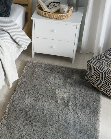 Covor cu fir lung - EVREN Light Grey Shaggy Carpet 80 x 150 cm