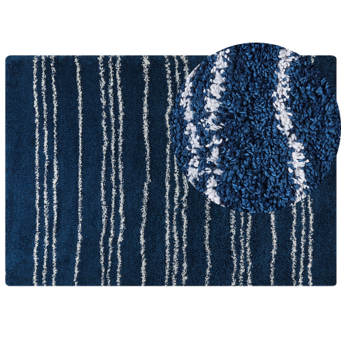 TASHIR Shaggy Carpet Blue 160 x 230 cm [1]