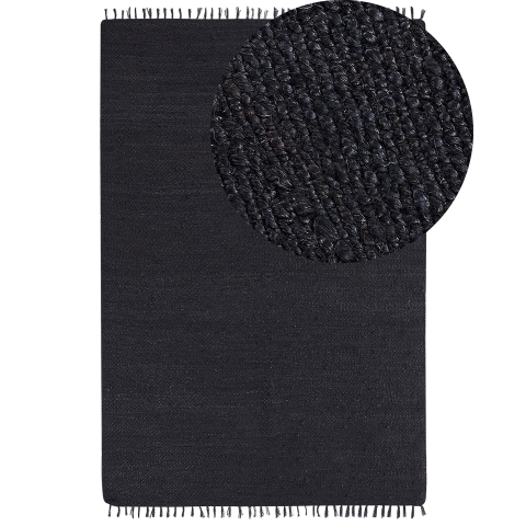 SINANKOY Rug Black 200 x 300 cm Jute [1]