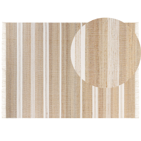 Covor TALPUR Alb 160 x 230 cm Iută [1]