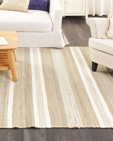 Covor împletit - Covor TALPUR Alb 160 x 230 cm Iută