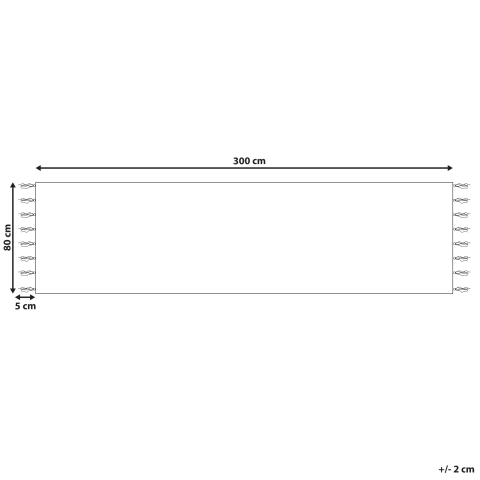 Covor TALPUR Galben 80 x 300 cm Iută [2]