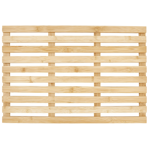 BARTOW bath mat Light brown 53 x 36 cm Bamboo wood [1]