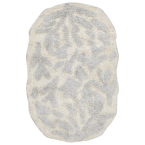 Bath mat DERIK Light grey 60 x 90 cm Cotton [1]